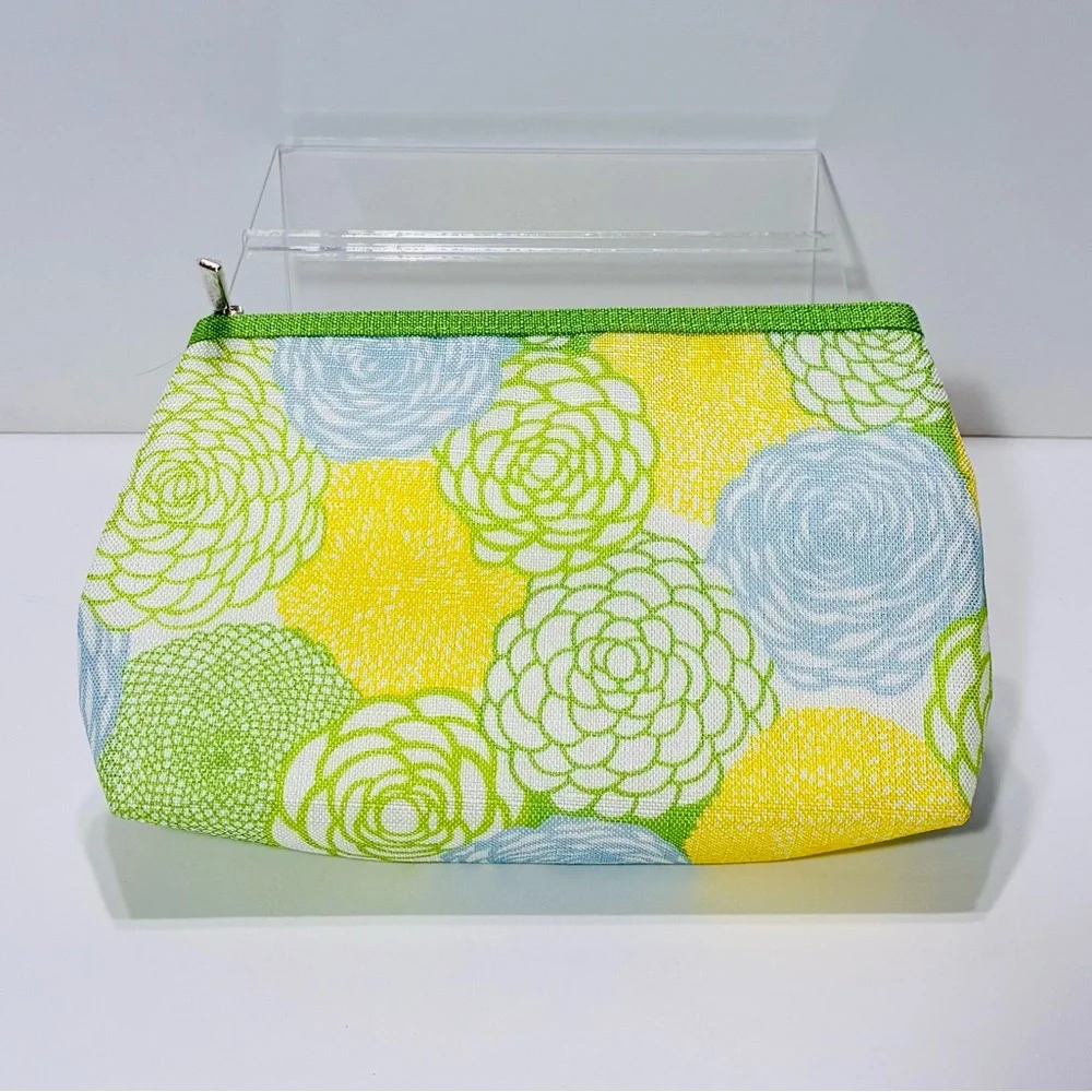 NEW Clinique Floral Pastel Cosmetic Bag 2.5”D x 8.5”W x 5.75”H